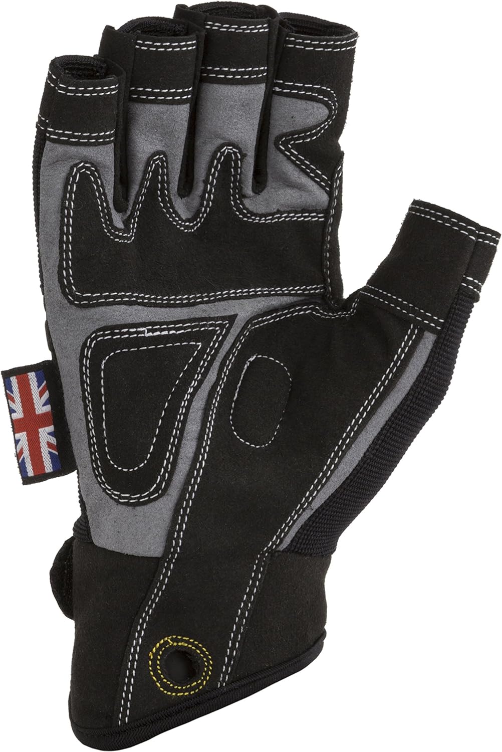 Dirty Rigger Comfort Fit Rigger Fingerless Protective Black Gloves
