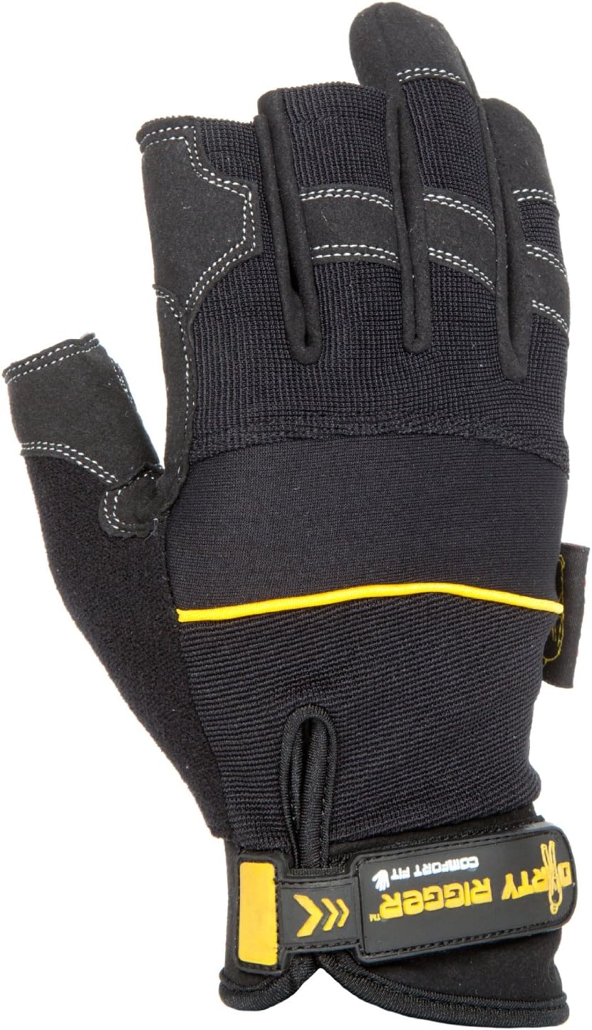 Dirty Rigger Comfort Fit Framer/Ruler Protective Black Gloves