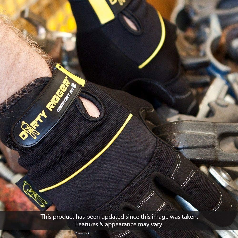 Dirty Rigger Comfort Fit Full Finger Protective Black Gloves